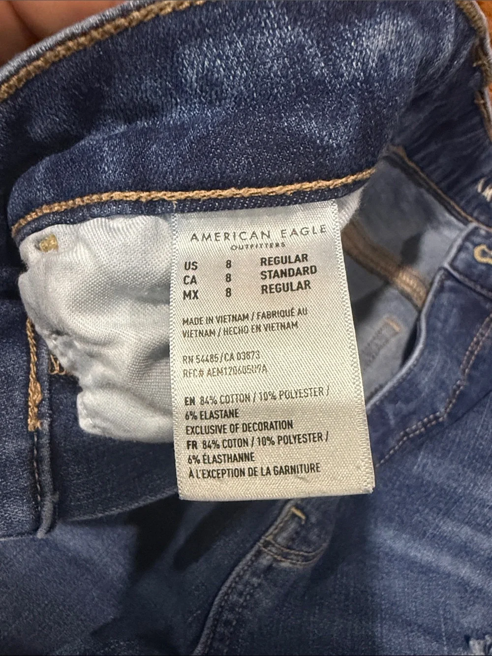 Distressed Dark Blue Women's Skinny Jeans